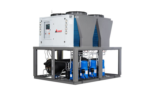 kopen 40Tr Luchtgekoelde Draagbare Water Chiller modulaire chiller 40 Ton Luchtgekoelde Modulaire Chiller Systeem hvac cool water chiller online manufacture