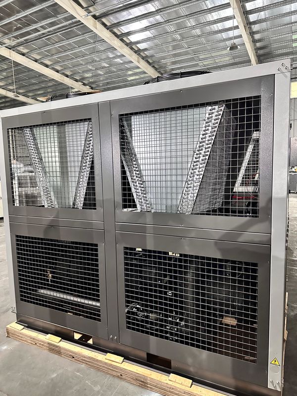 Fabrieksvoorziening 60HP luchtgekoelde industriële waterkoeler 60 ton scroll type glycol koeler met vier scroll compressoren