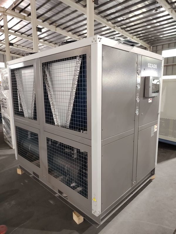 30 pk industriële rolluchter met luchtgekoelde waterkoeler 92 kW glycolkoeler koelsysteem