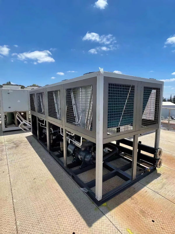 100 pk industriële schroeftype koeler met twee koelsystemen luchtgekoelde schroef waterglycol koeler