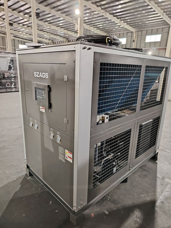 20 pk glycolchiller 72 kW industriële roltype luchtgekoelde waterchiller