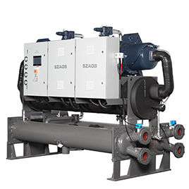 Microcomputerbesturing 240HP watergekoelde schroefkoeler met schelp- en buis- of R.V. platenverdamper