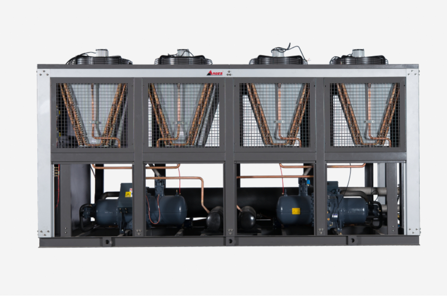 Hoge capaciteit 470kW luchtgekoelde scrollkoeler voor industriële proceswaterkoeling in drukkerijen en BOPP-film laminatie