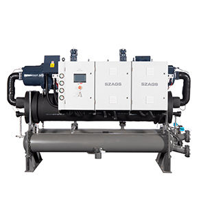 Microcomputerbesturing 240HP watergekoelde schroefkoeler met schelp- en buis- of R.V. platenverdamper